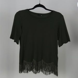 TOPSHOP Forest Green Blouse